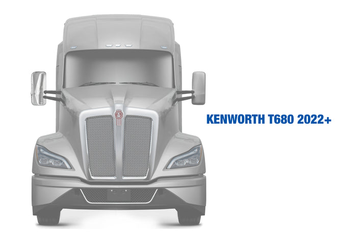 Door Mirror Cover Chrome Passenger 2022+ Kenworth T680 New Gen