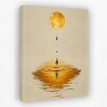 Dripping Sun - Mustard Canvas Wall Art