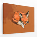 Drowsy Fox - Animals Canvas Wall Art