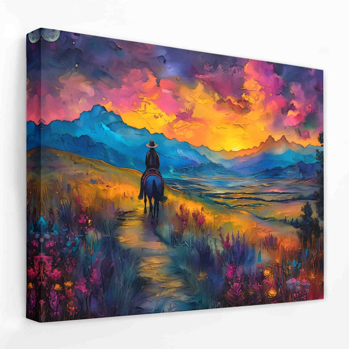 Dusk Mountain - America Canvas Wall Art