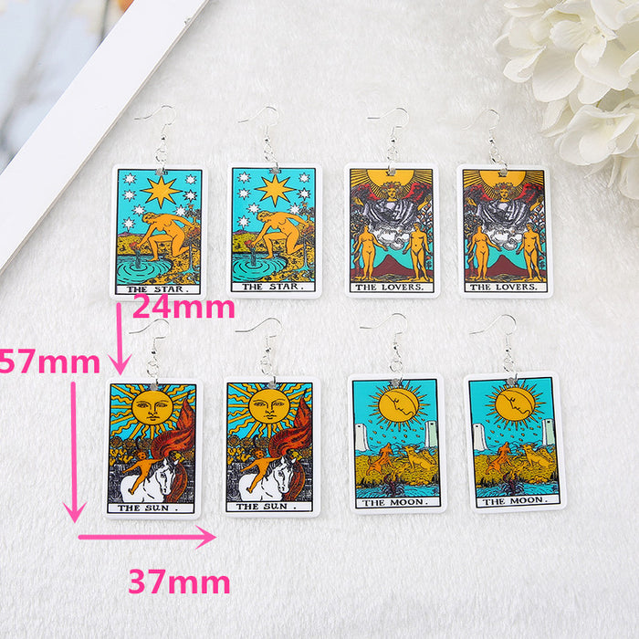 Earrings: Tarot Card Earrings Miniature and Cute