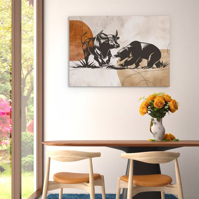 Economic Dance - Bear Wall Art in Black Frame