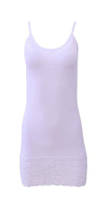 EGI Luxury Modal Women's Lace-Trimmed Full Slips Chemise. Proudly Made in Italy (1129)