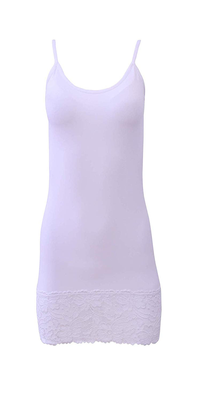 EGI Luxury Modal Women's Lace-Trimmed Full Slips Chemise. Proudly Made in Italy (1129)