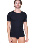 EGI Luxury Wool Silk Men's Short Sleeve T-Shirt. Proudly Made in Italy (456)