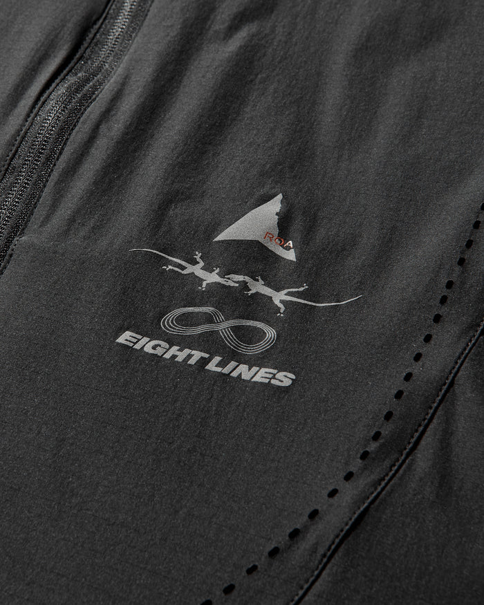 ROA Roa x Eightlines HUE Packable Wind Jacket Black Coats and Jackets Jackets YBUW048FA23 BLK0001