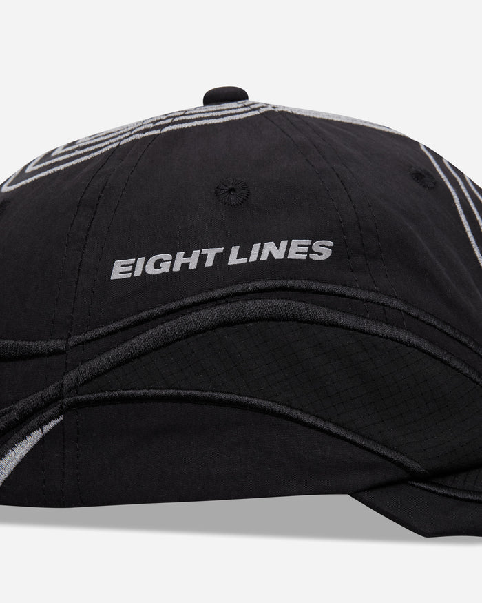ROA Roa x Eightlines PURSUIT 6 Panel Cap Black Hats Caps YBUW2159FA129 BLK0001