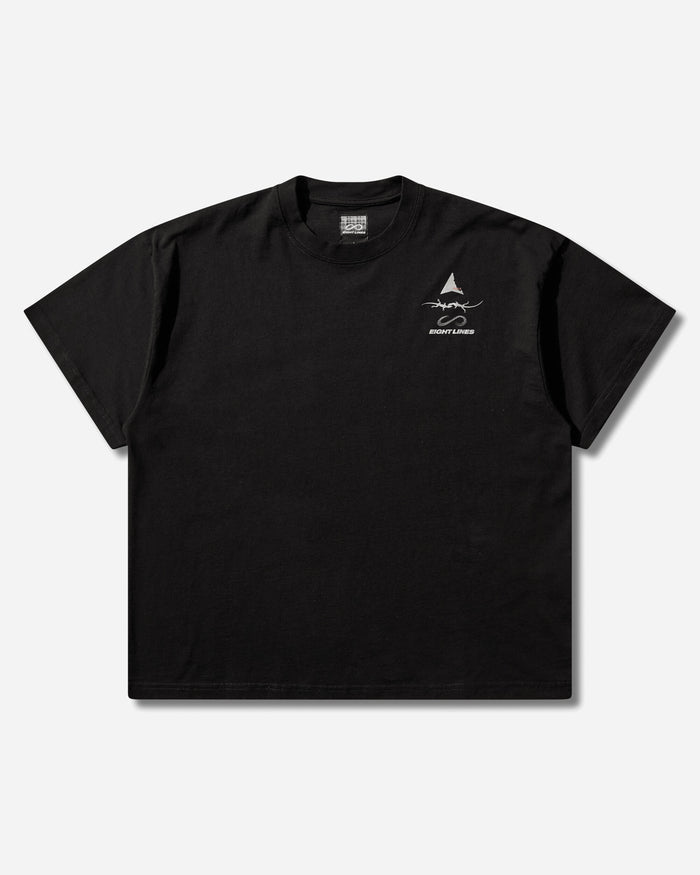 ROA Roa X Eightlines T-Shirt Black T-Shirts Top YBMW0244JY30 BLK0001