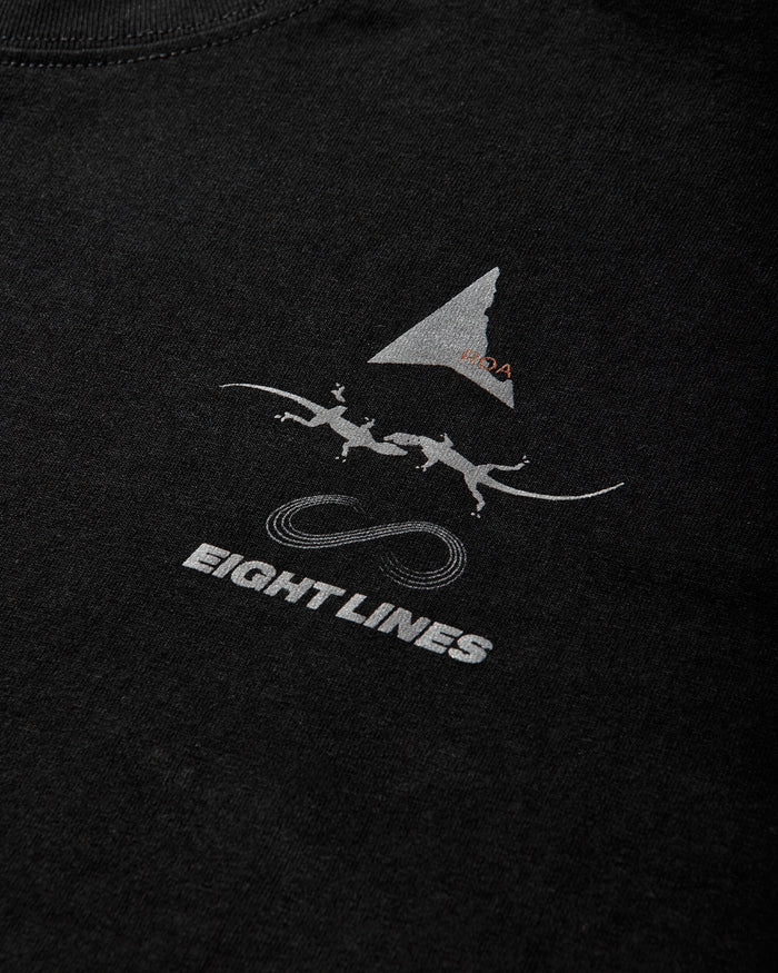 ROA Roa X Eightlines T-Shirt Black T-Shirts Top YBMW0244JY30 BLK0001