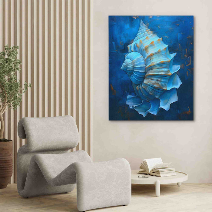 Elaborate Conch Shell - Large Abstract Canvas Print