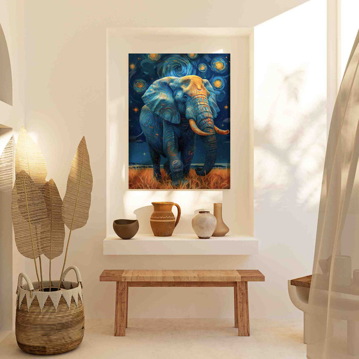 Elephant Ecstasy - Large Maximalist Canvas Print
