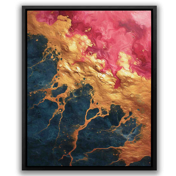 Emotional Gold - Gold Fuchsia Canvas Print