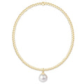 EN- Classic Gold 2mm Bracelet-Classic Pearl 8mm Charm