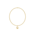EN-Classic Gold 2mm Bracelet-Classic Gold 8mm Charm