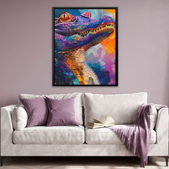 Enchanted Crocodile - Colorful Wall Art for Living Room
