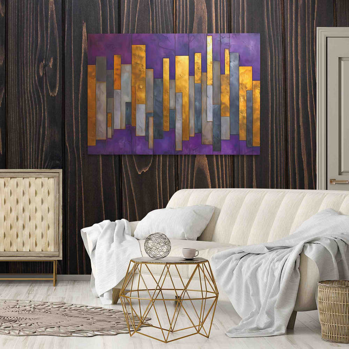 Ethereal Elements - Modern Purple Canvas Wall Art