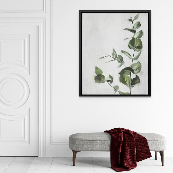 Eucalyptus - Minimalist Green Canvas Wall Art