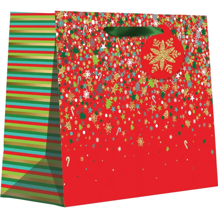 Euro Tote - Jumbo - Christmas Party Red - 6 Count - XJT580