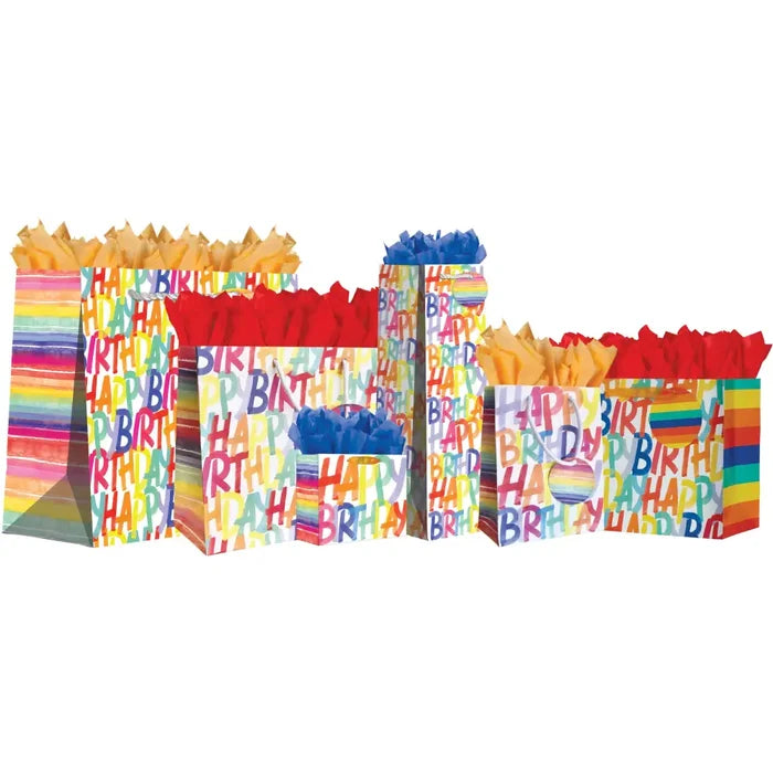 Euro Tote - Jumbo - Rainbow Birthday - 6 Count - JT122