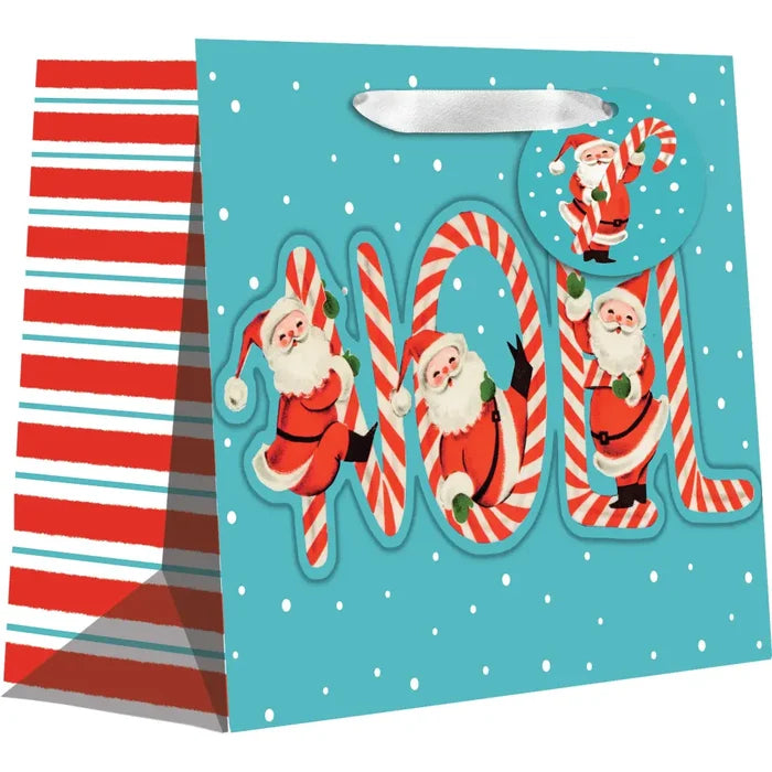 Euro Tote - Medium - Playful Santa - 6 Count - XMT587