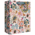 Euro Tote With Tissue - Medium - Painterly Petals - 6 Count