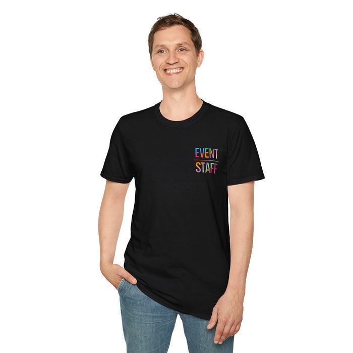 Event Staff T-Shirt — Colourful Event Crew Tee