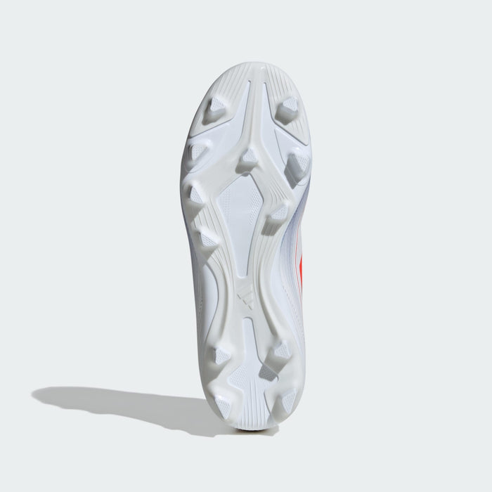 adidas F50 CLUB Flexible Ground Cleats | Cloud White / Solar Red / Lucid Blue | Kid's