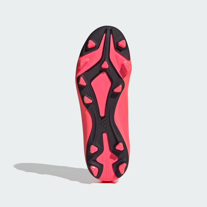 adidas F50 CLUB Flexible Ground Cleats | Turbo Orange / Aurora Black / Platinum Metallic | Kid's