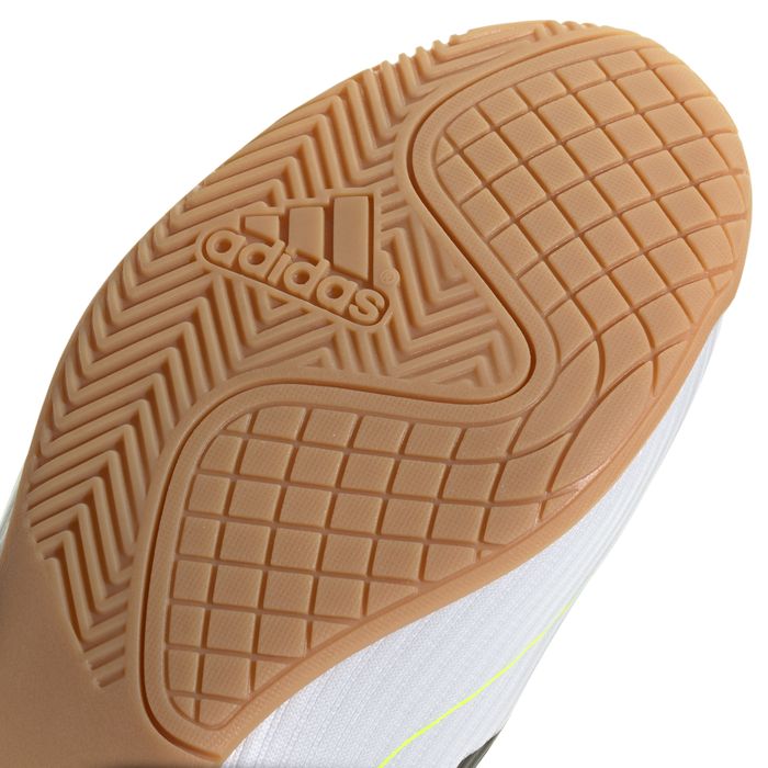 adidas F50 CLUB Indoor Soccer Shoes | Cloud White-Core Black-Solar Yellow | Men's