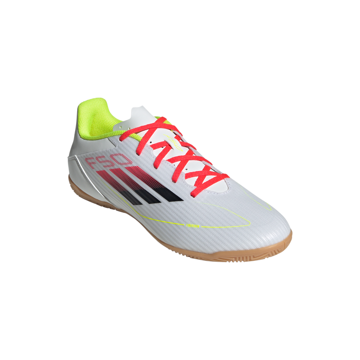 adidas F50 CLUB Indoor Soccer Shoes | Cloud White-Core Black-Solar Yellow | Men's