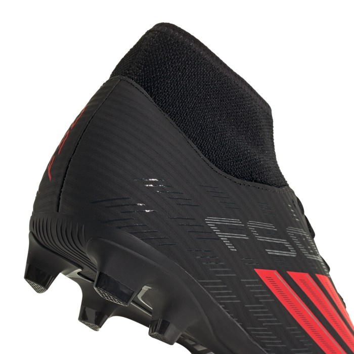 adidas F50 CLUB Mid Cut Firm Ground / Multi Ground Soccer Cleats | Core Black / Lucid Red | Men's