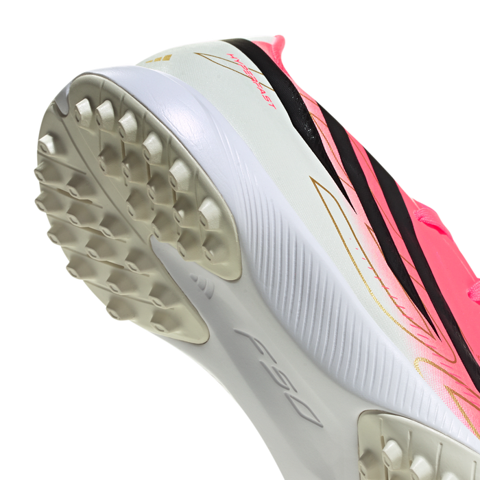 adidas F50 Hyperfast League Turf Soccer Shoes | Solar Turbo / Core Black / Gold Metallic | Kid's