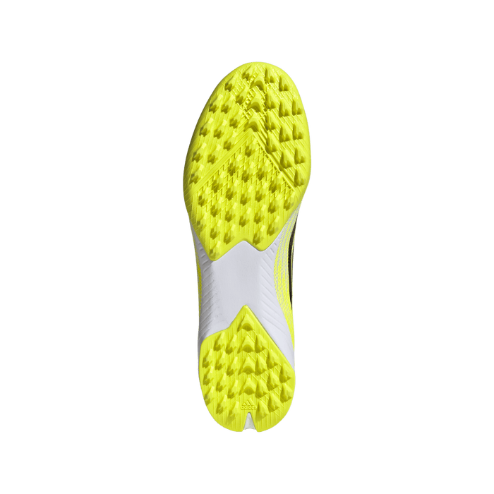 adidas F50 LEAGUE Mid Cut Turf Soccer Shoes | Team Solar Yellow 2 / Core Black / Lucid Red | Men's