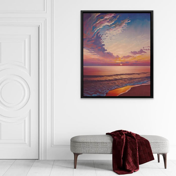 Fabulous Sunset - Modern Pink Canvas Wall Art