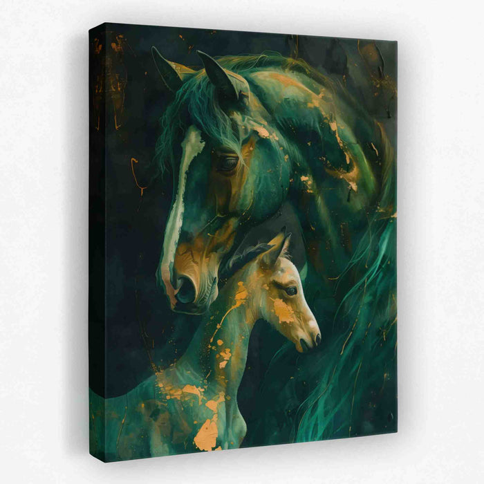 Family Bonding - Animals Canvas Wall Art