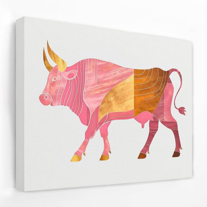 Fancy Bull - Animals Canvas Wall Art