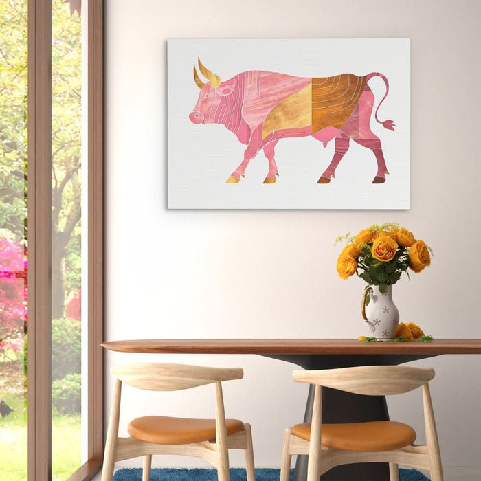 Fancy Bull - Modern Colorful Canvas Wall Art