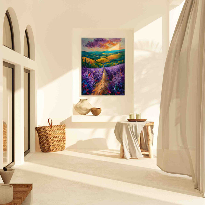 Farm Sunset - Large Maximalist Canvas Print