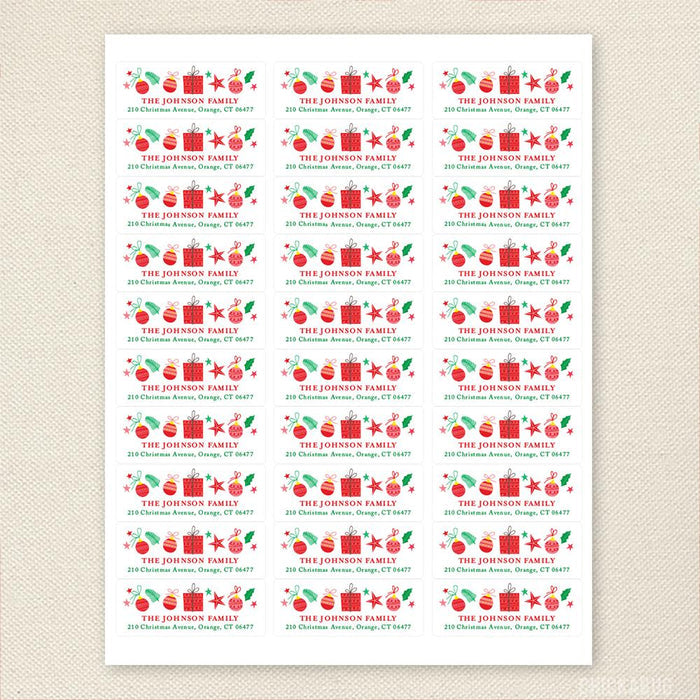 Festive Christmas Address Labels