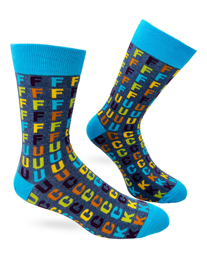 Fuck Men's Novelty Crew Socks