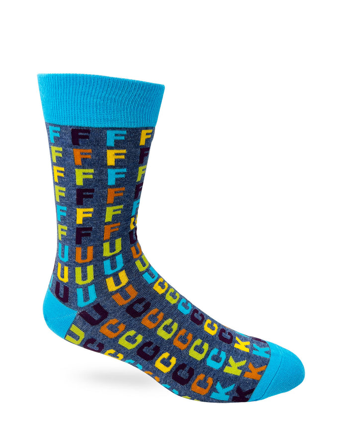 Fuck Men's Novelty Crew Socks