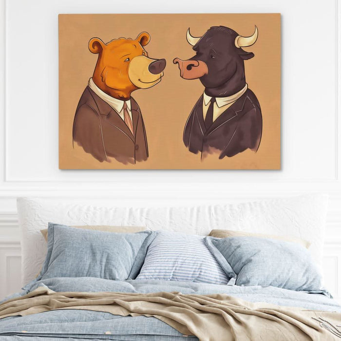 Financial Frenemies - Bear Art for Home Office