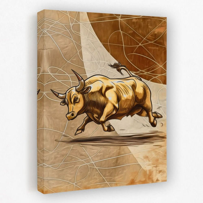 Financial Titan - Bull Canvas Wall Art
