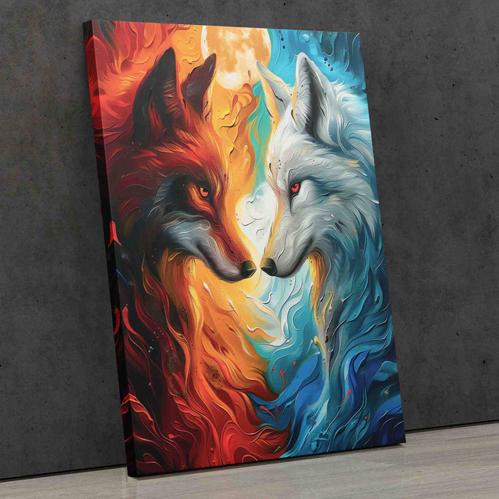 Fire and Ice - Blue Wall Art