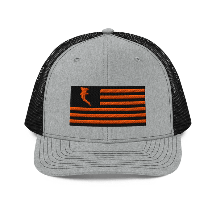 Flag Embroidered Neon Orange (Snapback)