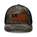 Flag Embroidered Neon Orange (Snapback)