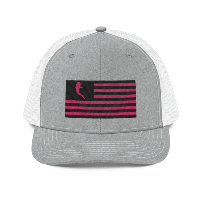 Flag Embroidered Neon Pink (Snapback)