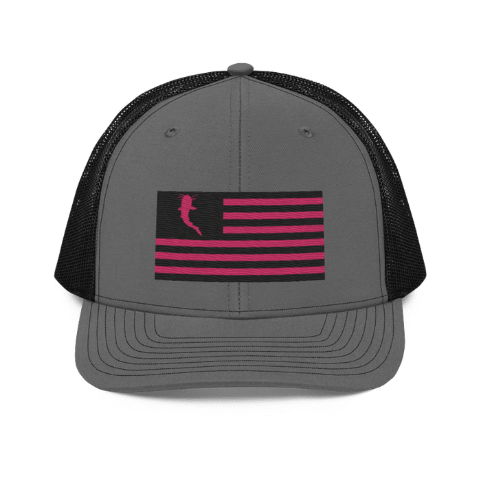 Flag Embroidered Neon Pink (Snapback)
