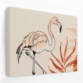 Flamingo Doodle - Animals Canvas Wall Art