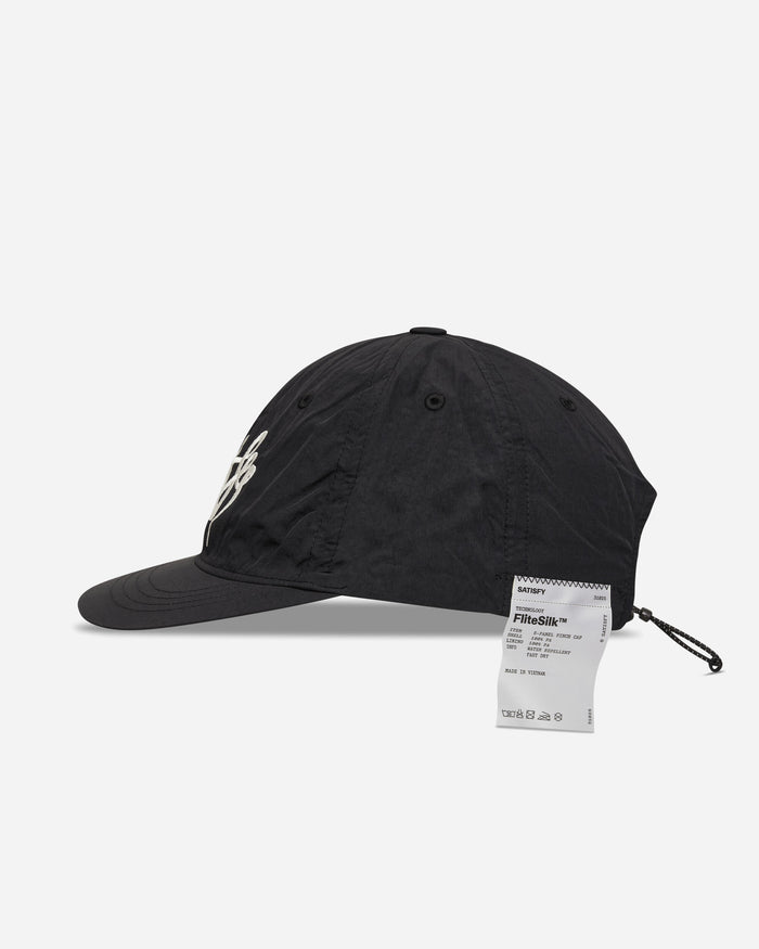 Satisfy Flitesilk 5 Panel Pinch Cap Matte Black OffRoad Enbroidery Hats Caps 31025-00044 00044
